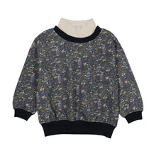 Load image into Gallery viewer, Farren &amp; Me Oversized Turtleneck Sweatshirt - Navy Liberty Print