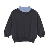 Farren & Me Oversized Turtleneck Sweatshirt - Navy