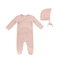 Load image into Gallery viewer, Kipp Heart Romper and Bonnet - Pink