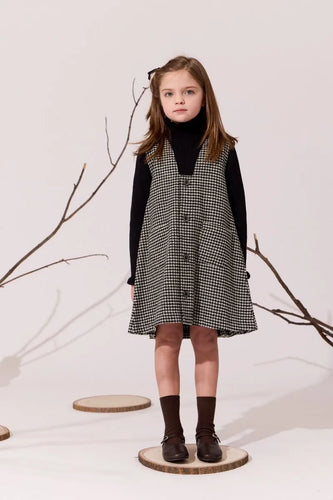 Klai Pleat Houndstooth Grey Jumper