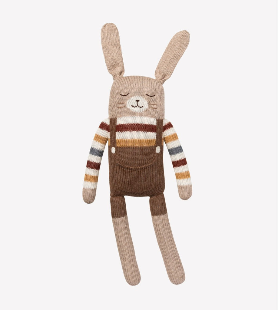 Main Sauvage Large Bunny Knit Toy - Rainbow Sweater