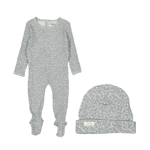 Ladida Layette Leaf Footie and Bonnet