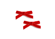 Load image into Gallery viewer, Le Enfant Velvet Baby Bows - Red