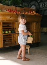 Load image into Gallery viewer, Lil Legs Denim Suspender Shorts - Light Wash