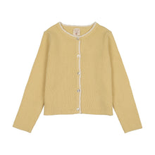 Load image into Gallery viewer, Lil Legs Scallop Rib Cardigan - Yellow
