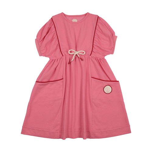 Lil Legs Boating Crew Dress - Fresh Pink (Short Sleeve)