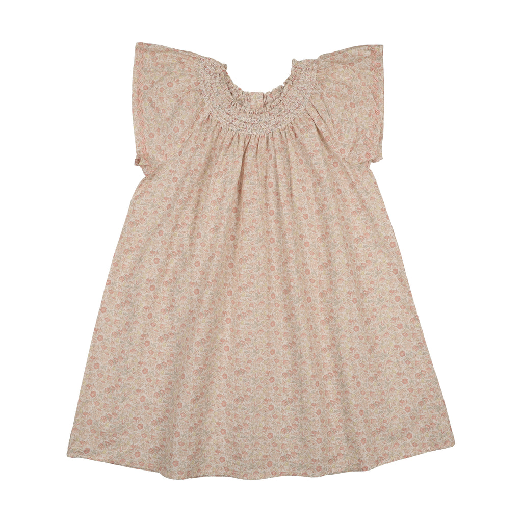 Lil Legs Sunny Blossoms Flutter Dress - Bud Pink