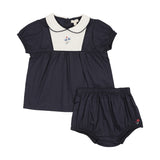 Lil Legs Bib Toddler Set - Navy