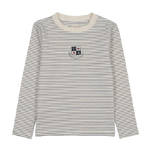 Load image into Gallery viewer, Lil Legs Denim City Girls Tee - Blue Stripe (Long Sleeve)