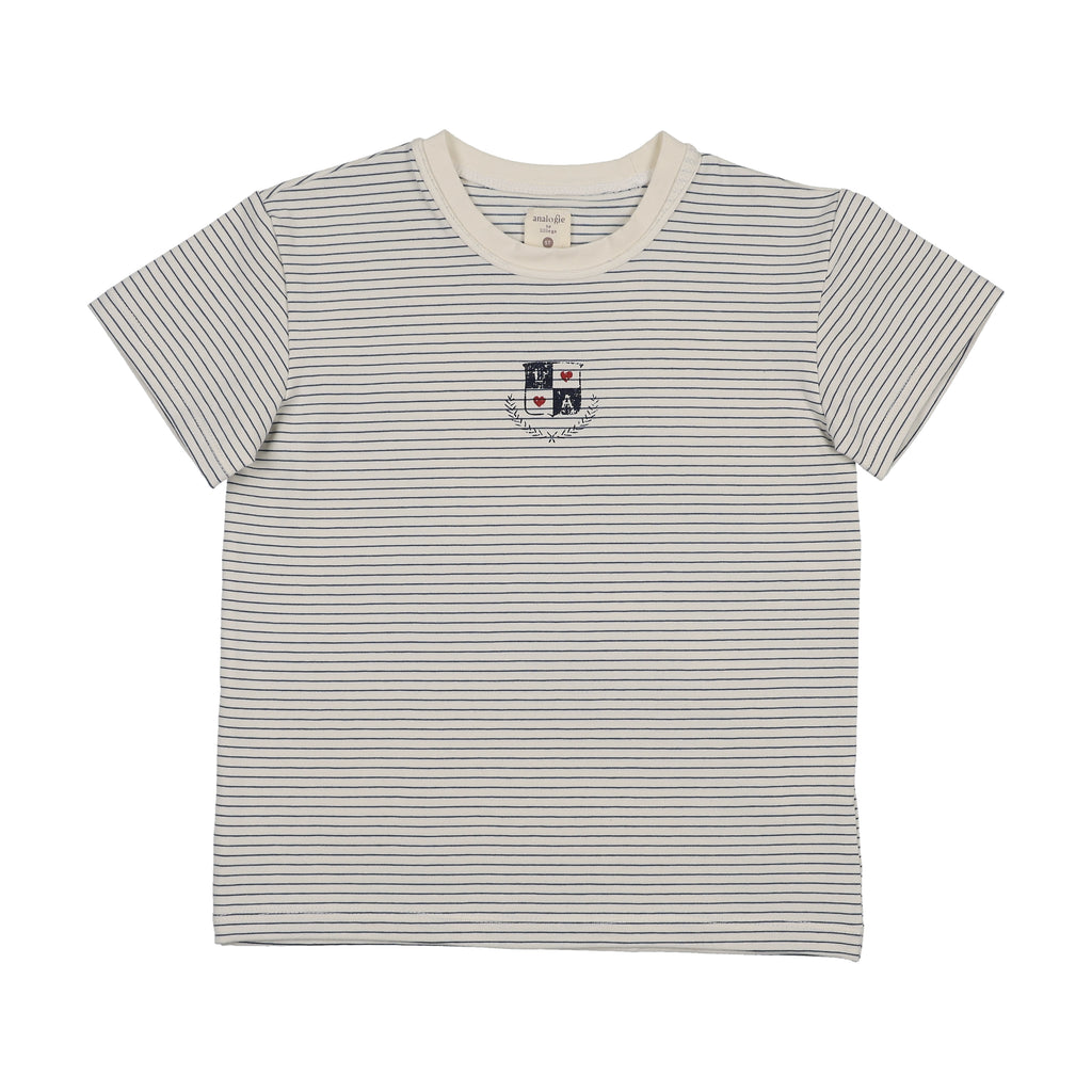 Lil Legs Denim City Girls Tee - Blue Stripe (Short Sleeve)
