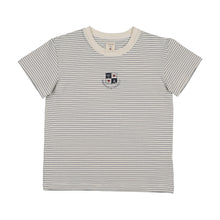 Load image into Gallery viewer, Lil Legs Denim City Girls Tee - Blue Stripe (Short Sleeve)