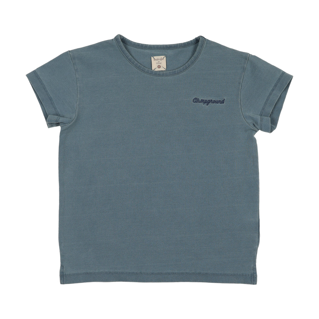 Lil Legs Dainty Denim Tee - Blue (Short Sleeve)