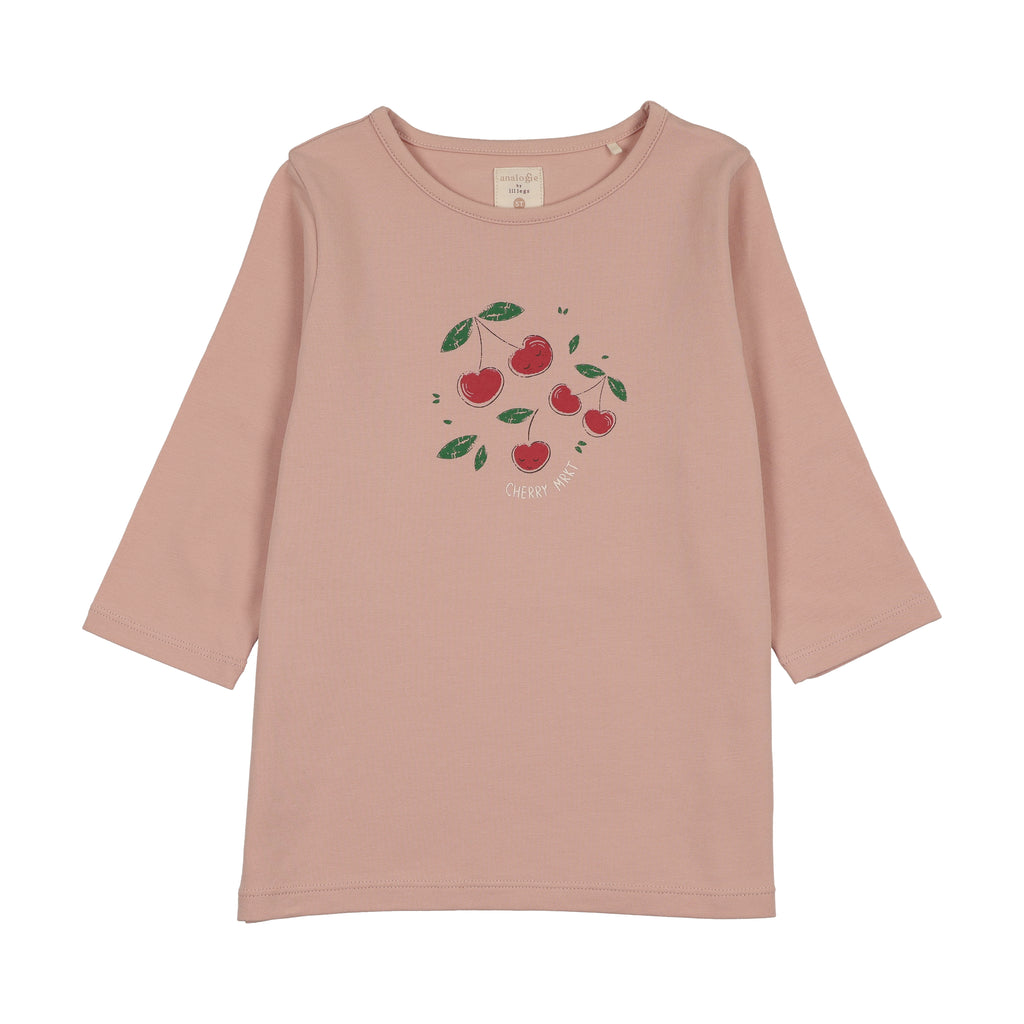 Lil Legs Common Folk Tee - Pink (3/4 Sleeve)