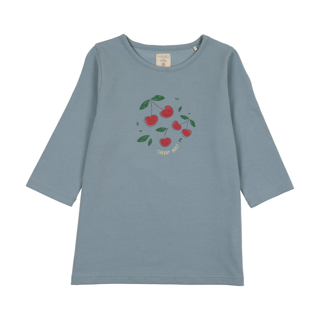 Lil Legs Common Folk Tee - Blue (3/4 Sleeve)