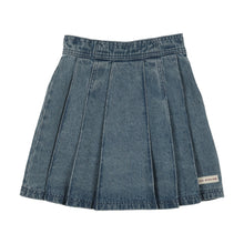 Load image into Gallery viewer, Lil Legs Denim City Pleated Skirt - Mid Blue Wash