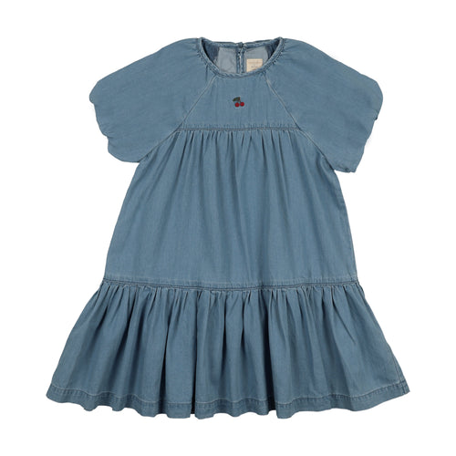 Lil Legs Denim Capsule Dress - Blue Tencel (Short Sleeve)