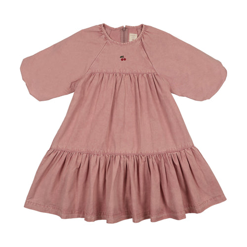 Lil Legs Denim Capsule Dress - Pink Wash (3/4 Sleeve)