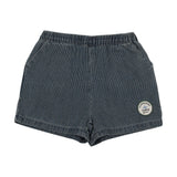 Lil Legs Dainty Denim Boys Shorts - Blue Stripe