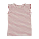 Lil Legs Denim City Flutter Tank - Red Stripe
