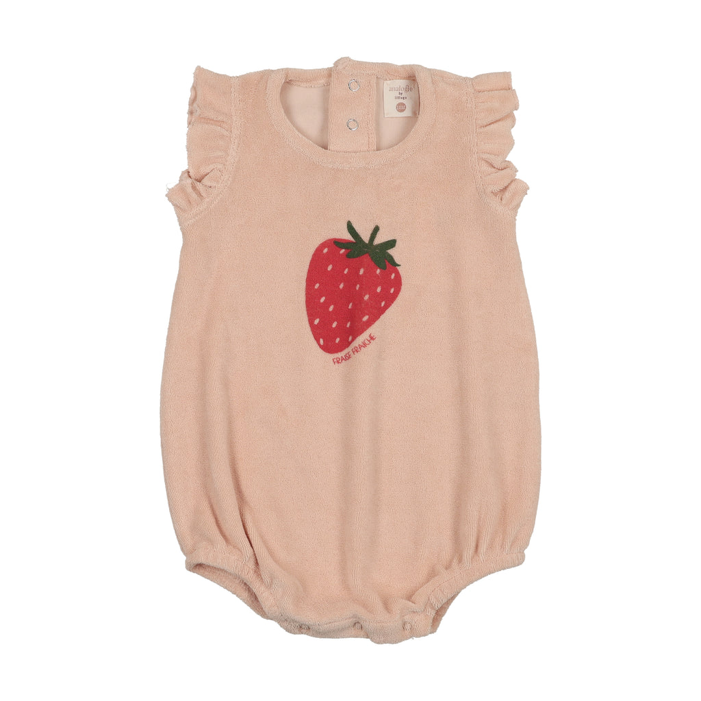 Lil Legs Strawberry Romper - Berry