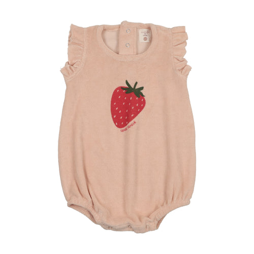 Lil Legs Strawberry Romper - Berry