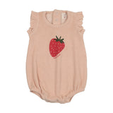 Lil Legs Strawberry Romper - Berry
