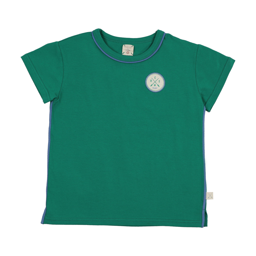 Lil Legs Boating Crew Patch Tee - Electric Green