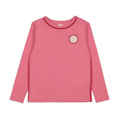 Lil Legs Boating Crew Girls Tee - Fresh Pink (Long Sleeve)