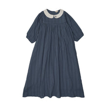 Load image into Gallery viewer, Lil Legs Embroidered Collar Maxi - Off Blue (3/4 Sleeve)