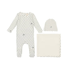 Load image into Gallery viewer, Lil Legs Ribbed Star Layette Set- White/Blue
