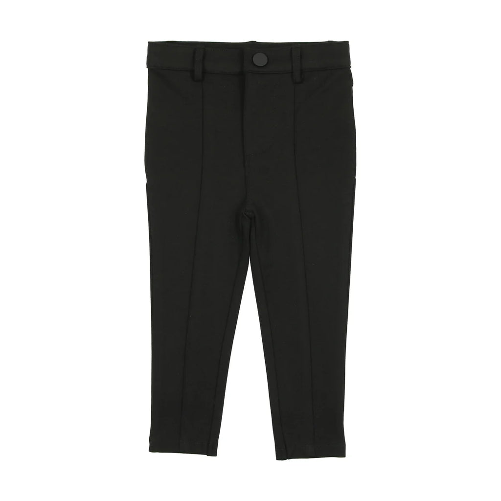 Lil Legs Knit Pants With Seam - Black