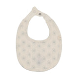 Lilette Geo Floral Print Bib - Cream/Blue