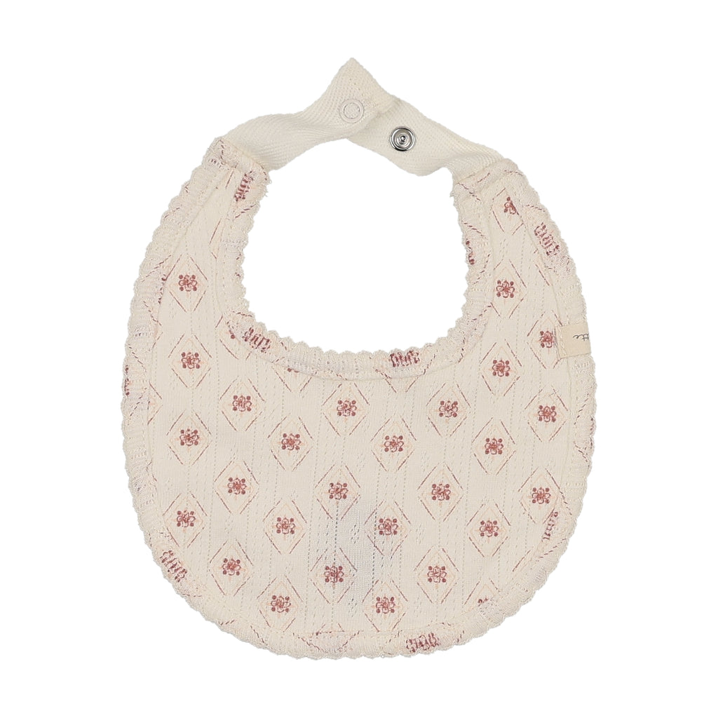 Lilette Geo Floral Print Bib - Cream/Pink