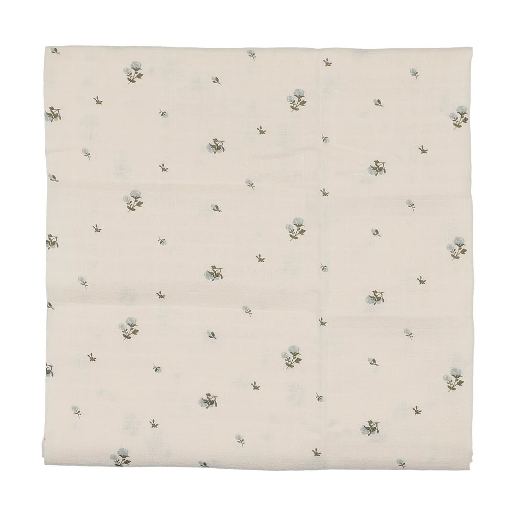 Lilette Rosebud Bassinet Sheet - Rosebud Blue