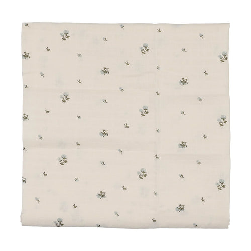 Lilette Rosebud Bassinet Sheet - Rosebud Blue