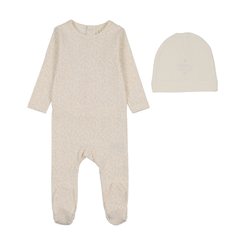 Lilette Leaf Trail And Hat Set - Cream/Pink