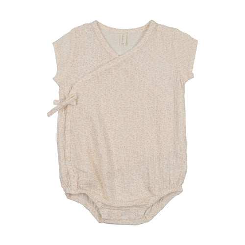Lilette Leaf Trail Romper - Cream/Pink