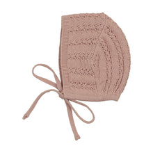Load image into Gallery viewer, Lilette Crochet Knit Bonnet - Dusty Pink