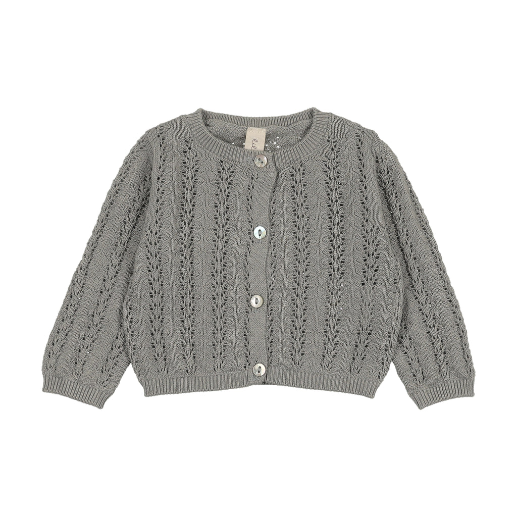 Lilette Crochet Knit Shrug And Bonnet - Light Blue