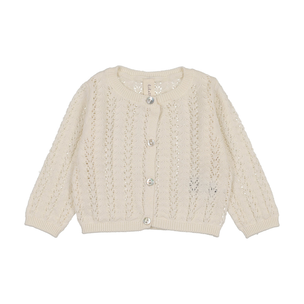 Lilette Crochet Knit Shrug And Bonnet - Cream