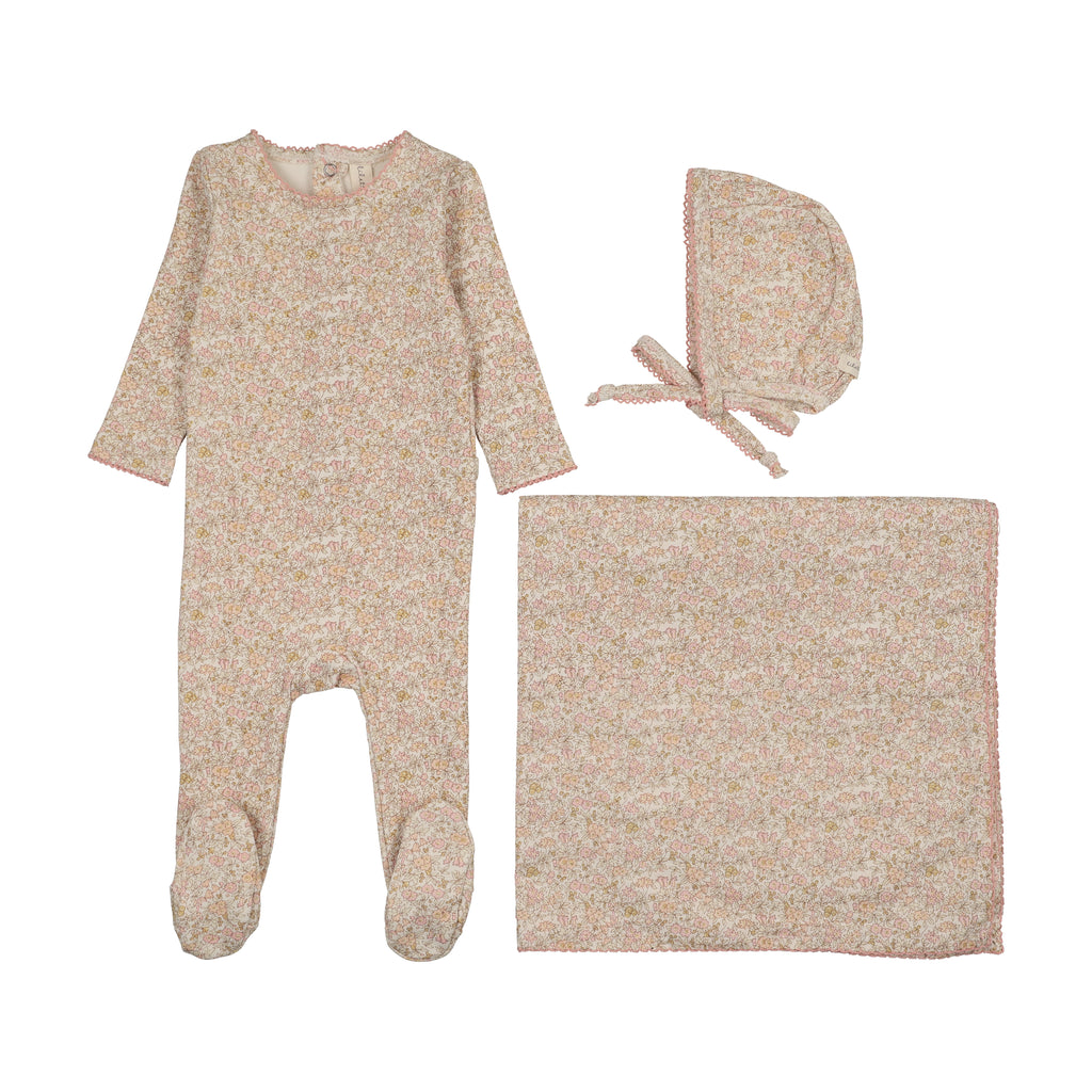 Lilette Liberty Floral Layette Set - Cream/Pink