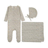 Lilette Liberty Floral Layette Set - Cream/Blue