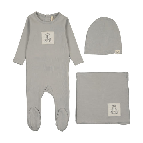 Lilette Graphic Tag Layette Set - Pale Blue