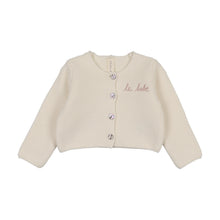 Load image into Gallery viewer, Lilette Le Bebe Knit Cardigan - Cream/Pink