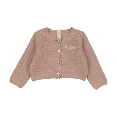 Lilette Le Bebe Knit Cardigan - Dusty Pink
