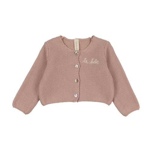 Lilette Le Bebe Knit Cardigan - Dusty Pink