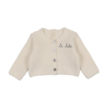 Load image into Gallery viewer, Lilette Le Bebe Knit Cardigan - Cream/Blue