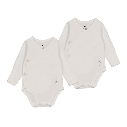 Lilette Newborn Long Sleeve Undershirts - Winter White