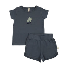 Load image into Gallery viewer, Lilette Nautical Short Sleeve Set - Off Navy