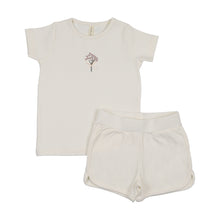 Load image into Gallery viewer, Lilette Bouquet Graphic Short Sleeve Set - Cream